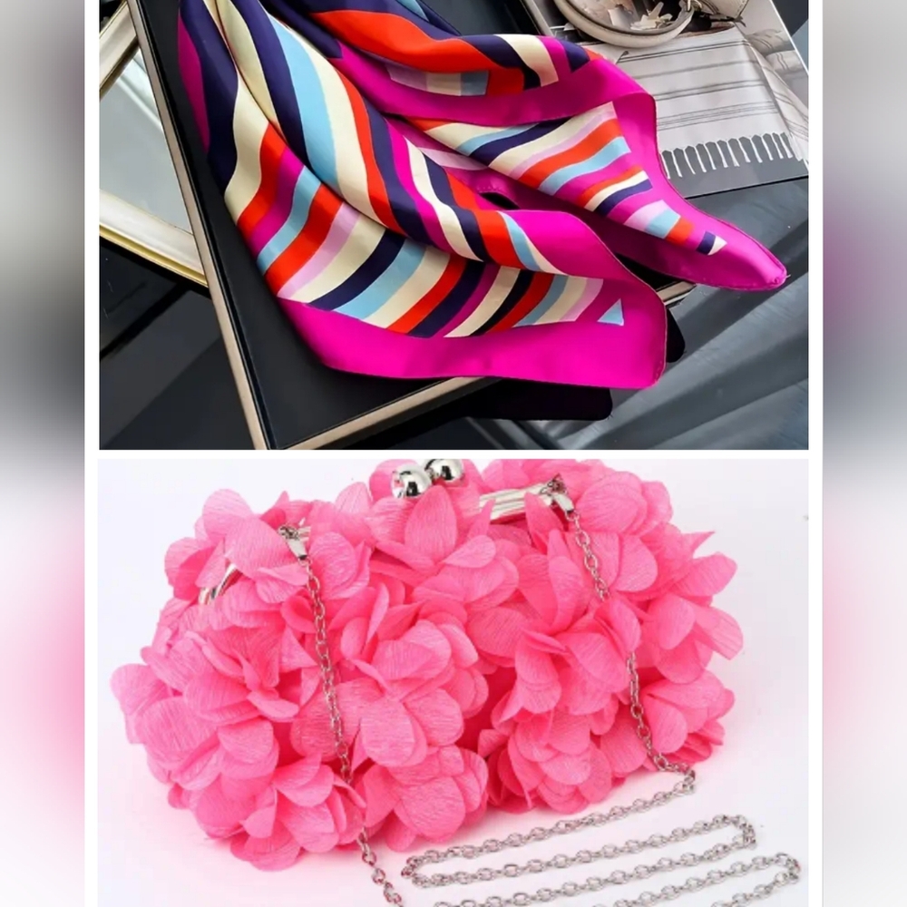 PinkCombo Scarf & Bag Set